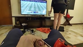 Mature Woman Engages In Roleplay With Her Partner'S Son, Allowing Him To Ejaculate Inside Her Anus