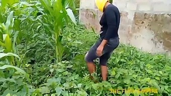African Teacher Visits Her Maize Plot And Gets Lucky With A College Boy