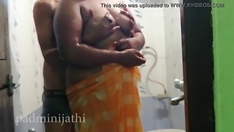 Indian Lovers Enjoy Shower Sex On Their First Night Together
