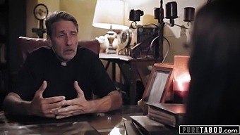 A Desperate Bride-To-Be Seeks Solace From A Priest, Leading To An Unexpected Sexual Encounter