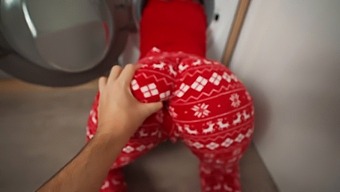 Step Mom Gets Trapped In The Washing Machine During A Steamy Encounter With Her Stepson