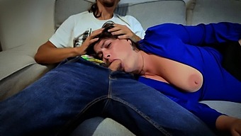 Stepson Gives A Deep, Intense Blowjob To His Beautiful Stepmom