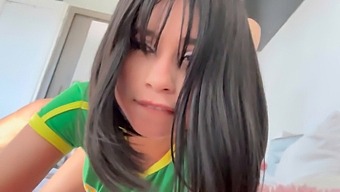 My Sweet And Innocent Stepsister From Brazil Requests Facial Cumming