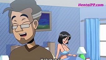 Stepmother With Big Breast Helps Her Stepson To Reach An Orgasm In This Cartoon.